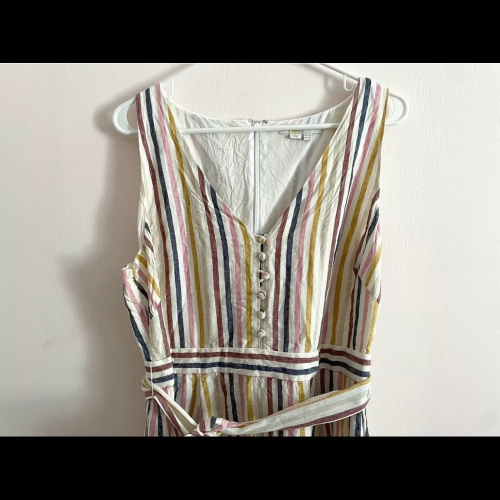 Boden Livia linen maxi dress with belt size 12